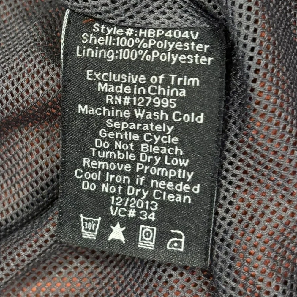 Hawke & Co Men's Orange and Gray Full Zip Hooded Windbreaker Size XL
